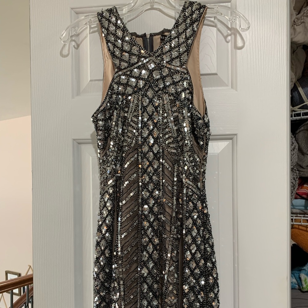 Sequin beaded short dress